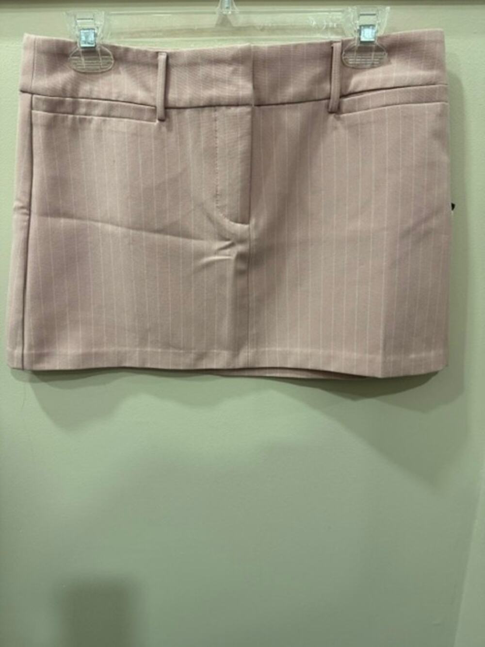 ASTR Milani Pink Pinstripe Mini Skirt